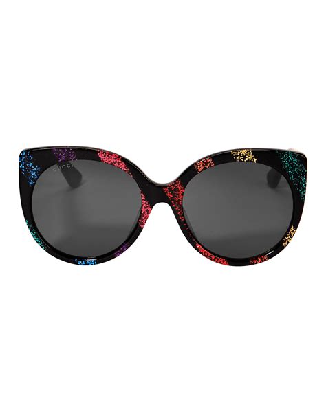 gucci transparent sunglasses|gucci rainbow cat eye sunglasses.